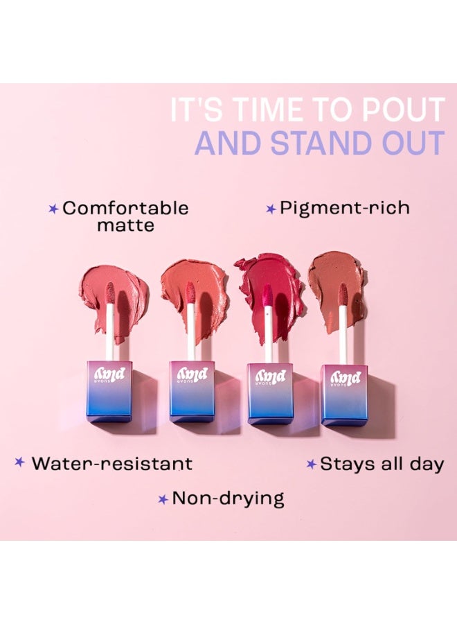 SUGAR Play Vibe Check Liquid Matte Lipstick | 4.5ml - 03 Snacc (Bright Pink) - Image 4